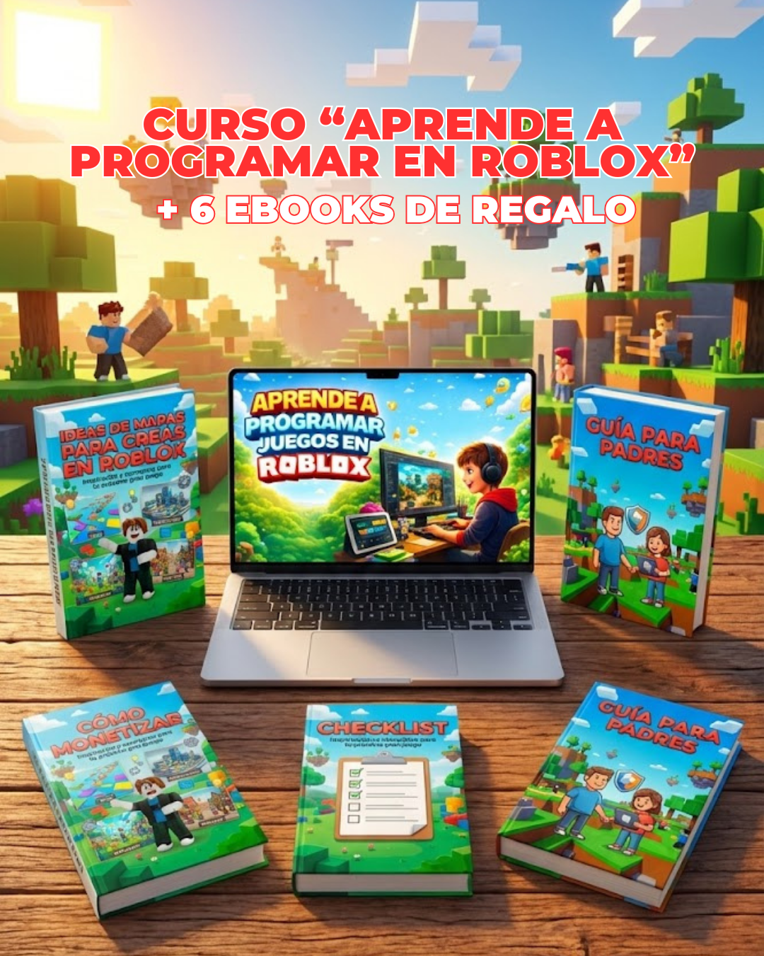 Curso Aprende a Programar Juegos en Roblox + 6 Bonos